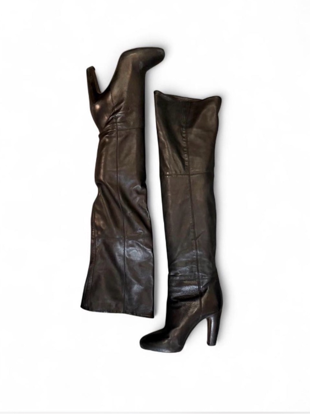 Vince Black Leather Over the Knee Boots Size US 9.5 EUR 40 Retail $695